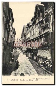 Old Postcard Lisieux La Rue to Feves
