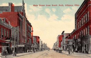 Alliance Ohio Main Street Scene Historic Bldgs Antique Postcard K29720