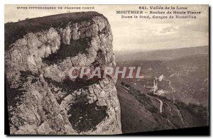 Old Postcard Valley of the Loue Mothier Rock Stone High In background Gorges ...