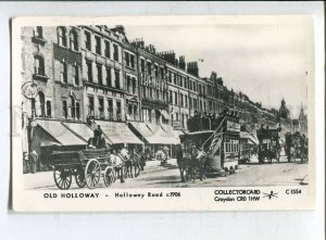 416240 UK HOLLOWAY HORSE TRAM Old photo postcard