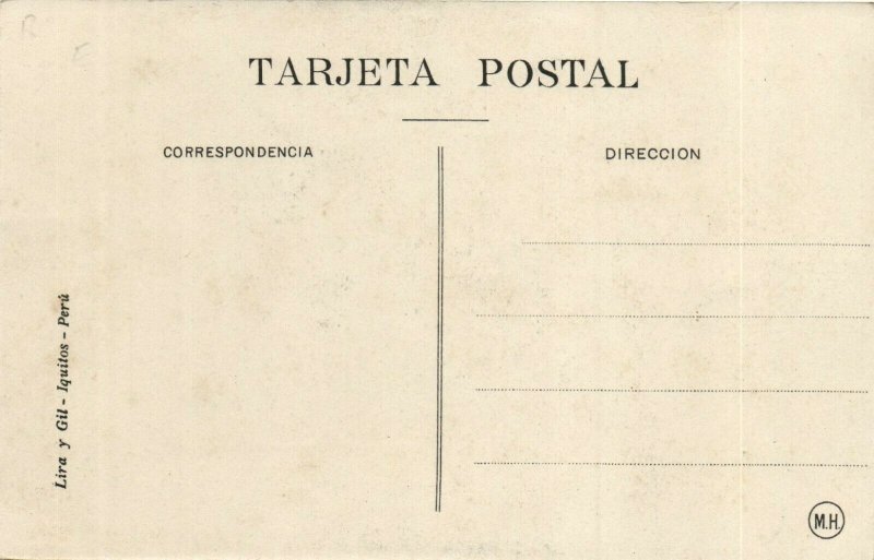 PC CPA PERU, IQUITOS PERU, INDIOS BAILANDO, Vintage Postcard (b27008)