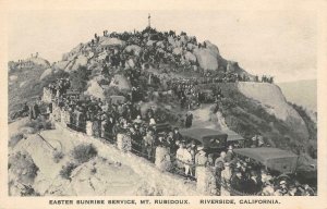 Easter Sunrise Service, Mt. Rubidoux, Riverside, CA c1920s Vintage Postcard