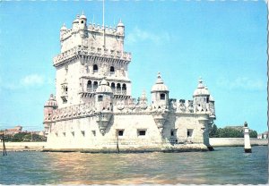 Torre de Belém Lisbon Portugal UNESCO Heritage Site 1960s Continental Postcard
