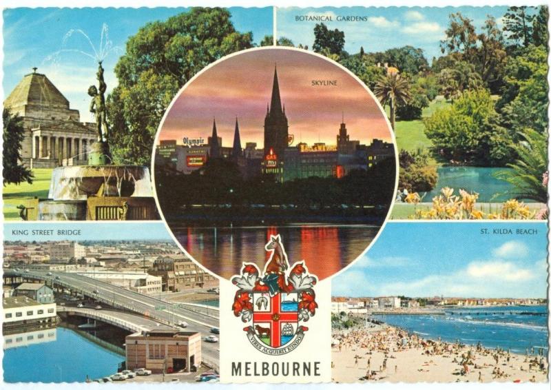 Australia, MELBOURNE, 1960s Postcard