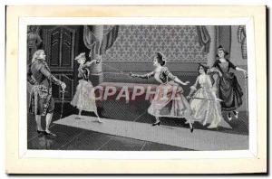 Postcard Old Toil?e Fencing Women