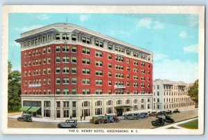 Greensboro North Carolina NC Postcard The O. Henry Hotel Building 1924 Vintage