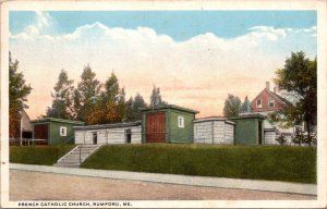French Catholic Church, Rumford ME c1918 Vintage Postcard Y79