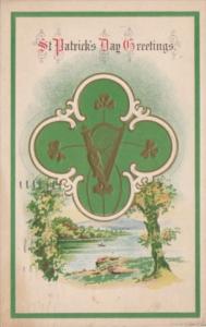 Saint Patrick's Day With Gold Harp 1917