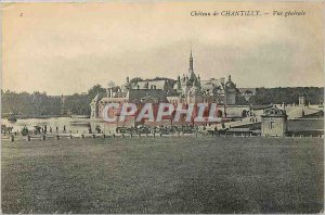 Old Postcard Chateau de CHANTILLY General-View