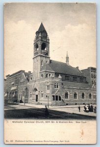 1905 New York City NY Vintage Postcard Methodist Episcopal Church Madison Avenue