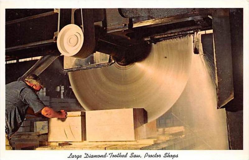 Large Diamond-Toothed Saw, Proctor Shops, used to cutting marble in  the...