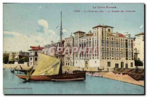 Old Postcard Saint Jean de Luz House of & # 39Infante Boat