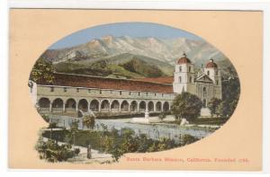 Santa Barbara Mission Santa Barbara California 1910s postcard