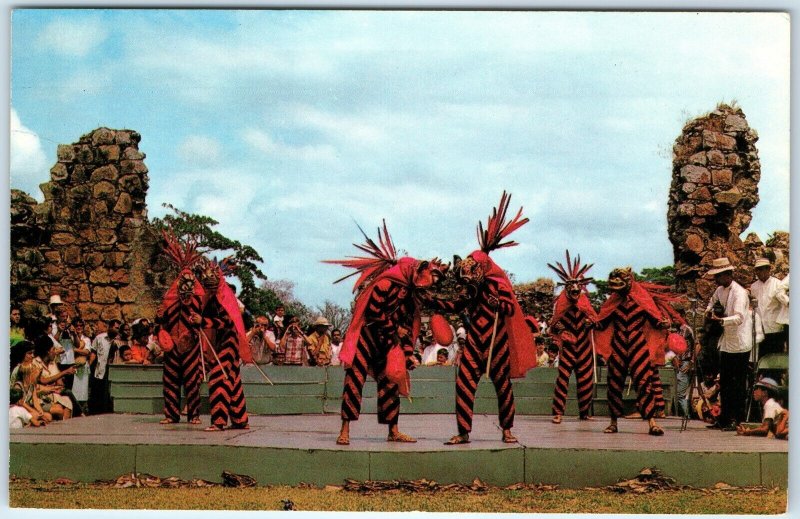 c1960s Old Panama, RP Dirty Devils Traditional Dance Folklore Chrome PC A332