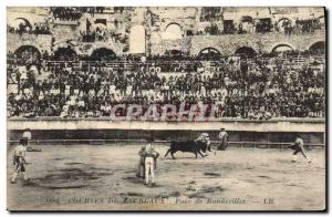 Old Postcard Bullfight Bullfight Laying banderillas
