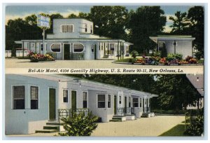 1953 Bel-Air Motel Exterior Roadside New Orleans Louisiana LA Posted Postcard