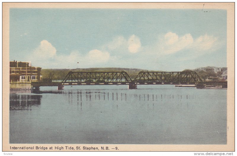 International Bridge at High Tide, St. Stephen, New Brunswick, Canada, 00-10's