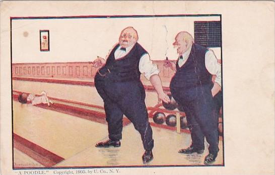 Bowling Humour Fat Men Bowling A Poodle