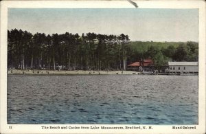 Bradford New Hampshire NH Beach and Casino Vintage Postcard