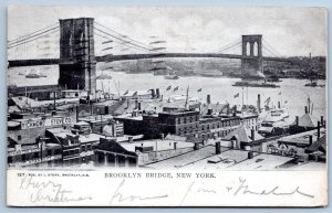 1905 BROOKLYN BRIDGE NYC RICHMOND STOVE CO I STERN PUBLISHER ANTIQUE POSTCARD