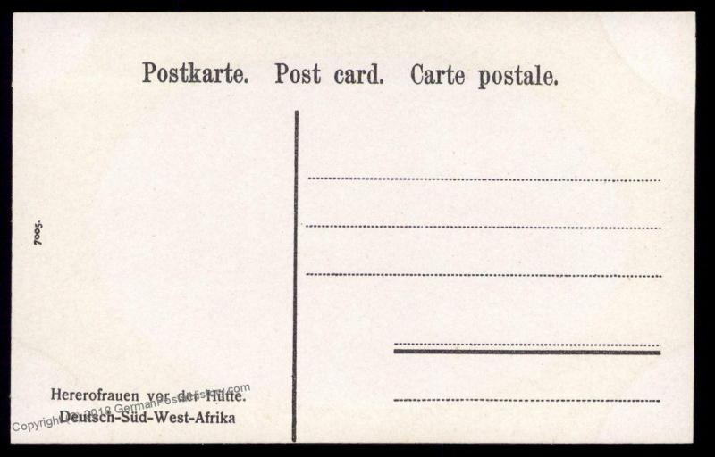 Germany ca1904 SW Africa DSWA Natives Card 88683