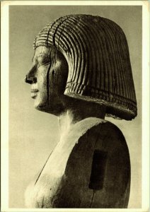 Upper part of Statue of a Woman Egyptian sculpture du Caire Museum Postcard