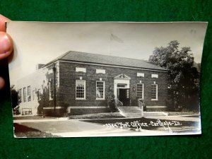 Vintage RPPC Post Office Carthage, Illinois Real Photo Postcard P24