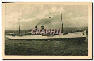 Postcard Old Ship Boat Fabre Line SS Roma