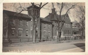 RPPC Washington School, Chicago & Kansas City RPO 1920 Vintage Photo Postcard