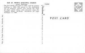 Lewes Delaware~Old St Peter's Episcopal Church~NICE 1950s Cars~Postcard