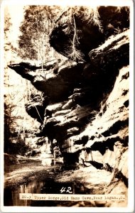 Real Photo Postcard Upper Gorge, Old Mans Cave in Logan, Ohio~3461