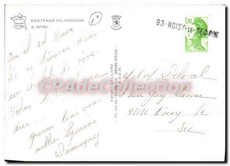 Postcard Modern Castles Ardeche