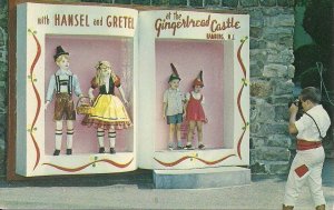 Hamburg NJ, GINGERBREAD CASTLE AMUSEMENT PARK Hansel & Gretel, Boy w Camera 60s