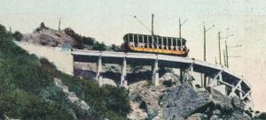 Electric Rail Circular Bridge from Below Mount Lowe CA California - pm 1915 - DB