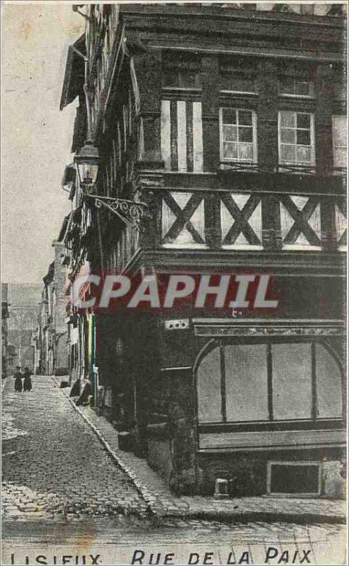 Old Postcard Lisieux Rue de la Paix