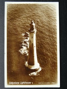 Cornwall EDDYSTONE LIGHTHOUSE 9 miles of Rame Head Old RP Postcard by Aerofilms