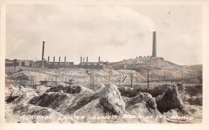 J55/ Anaconda Smelter Montana RPPC Postcard c1940s Factory Tower 341