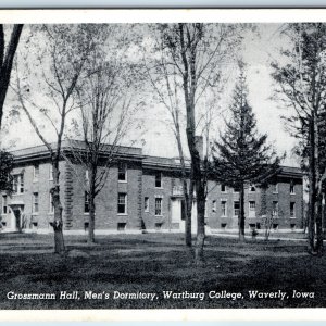 c1940s Waverly, IA Grossmann Hall Men's Dormitory Dorm Wartburg College PC A235