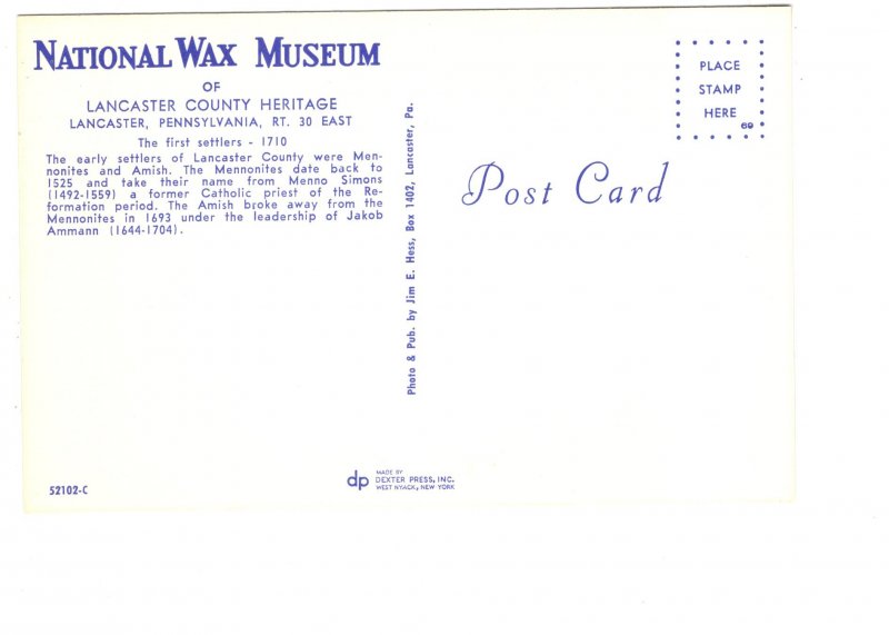 Amish Building Log House , National Wax Museum, Lancaster, Pennsylvania