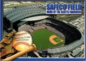 VINTAGE CONTINENTAL SIZE POSTCARD SAFECO FIELD SEATTLE MARINERS
