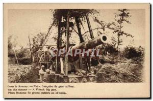 Old Postcard Army in the French Piece Sum large caliber