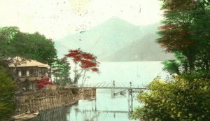 Vtg Postcard 1908 Chuzenji Nikko Japan - Canal w Bridge