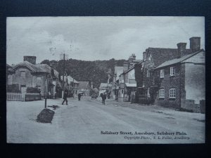 Wiltshire AMESBURY Salisbury Street c1915 Postcard by T.L. Fuller