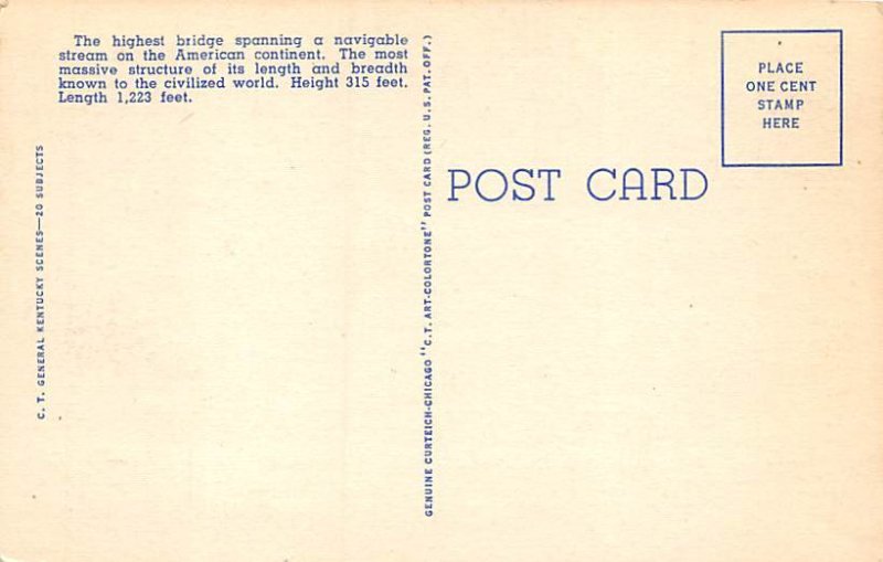 High Bridge Kentucky Postcard