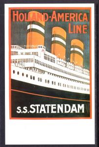 Classic Poster,Steamship,SS Statendam,Holland American Line