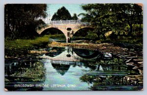 J96/ Lebanon Ohio Postcard c1910 Broadway Bridge Creek  86