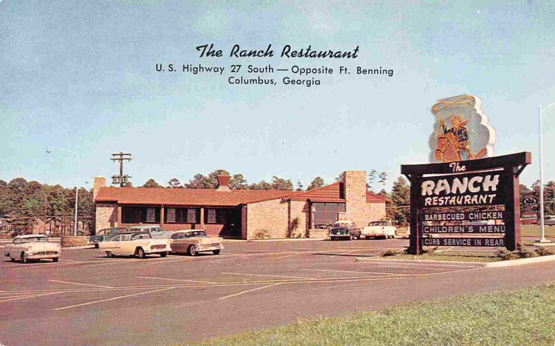 The Ranch Restaurant US Highway 27 Columbus Georgia postcard