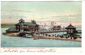 Lagoons and Sand Beach, Kingston Point, New York, Used 1907