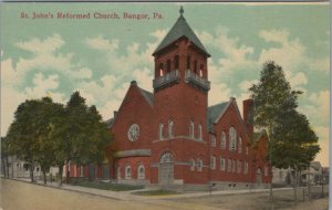 Postcard St John's Reformed Church Bangor PA