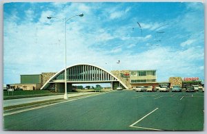 Vtg Vinita Oklahoma OK Glass House Restaurant Will Rogers Turnpike Postcard